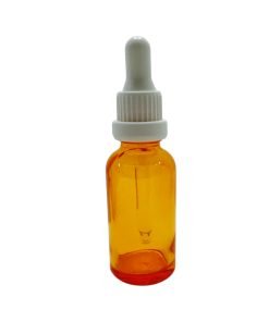 GOTARIO VIDRIO NARANJA TRANSPARENTE C/PIPETA BLANCA - 30 ml (E208)