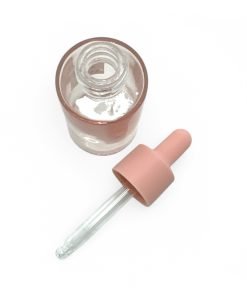 GOTARIO VIDRIO ROSADO TRANSPARENTE + REDUCTOR Y PIPETA ROSADA - 30 ml (E213)