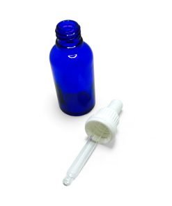 GOTARIO VIDRIO AZÚL + PIPETA NEGRA CON PRECINTO - 30 ml (E233)