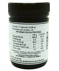 CÁPSULAS BLANDAS DE ACEITE DE PEPA DE CALABAZA - 60 un